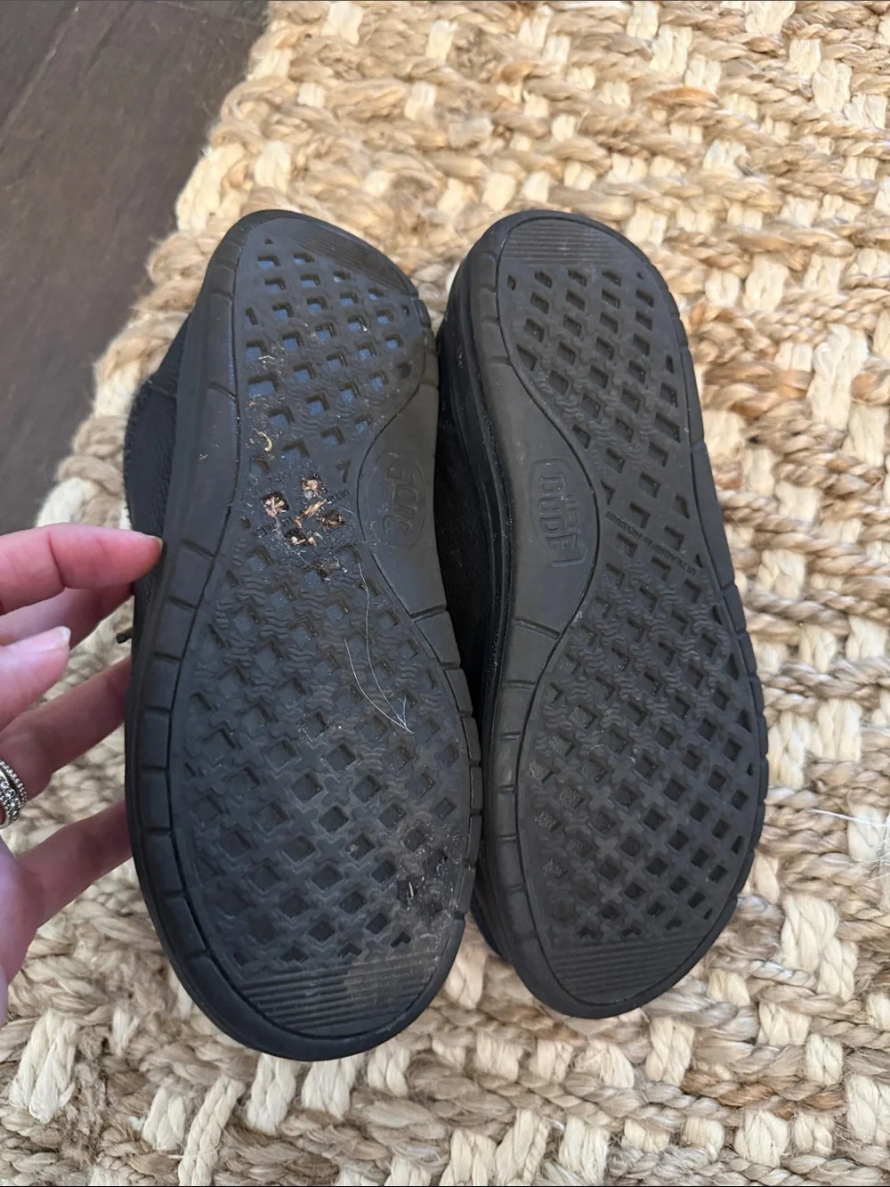 Hey Dude Youth Paul T Classic Black Wally Shoe - Casual Slip-On Comfort size 2